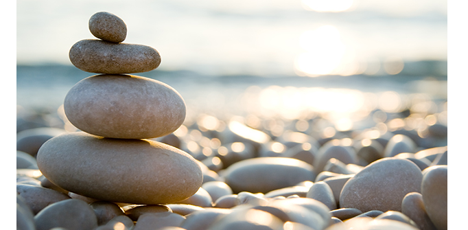stones beach mindfulness